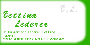 bettina lederer business card